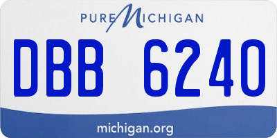 MI license plate DBB6240
