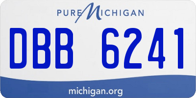 MI license plate DBB6241