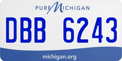 MI license plate DBB6243