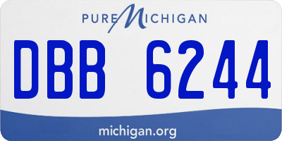 MI license plate DBB6244