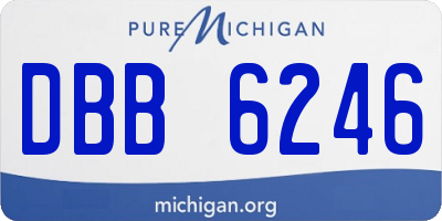 MI license plate DBB6246