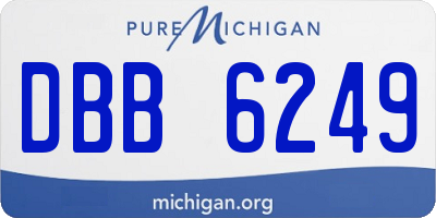 MI license plate DBB6249