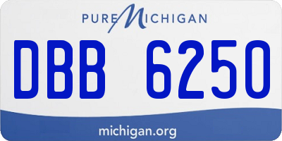 MI license plate DBB6250