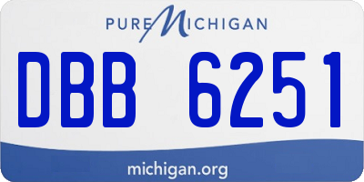 MI license plate DBB6251