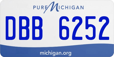 MI license plate DBB6252