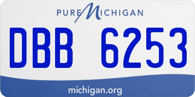 MI license plate DBB6253