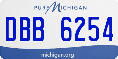 MI license plate DBB6254