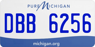 MI license plate DBB6256