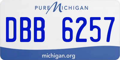 MI license plate DBB6257