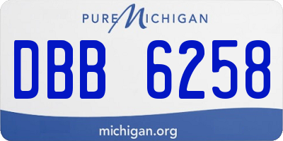 MI license plate DBB6258