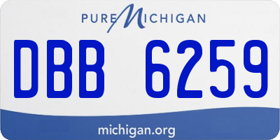 MI license plate DBB6259