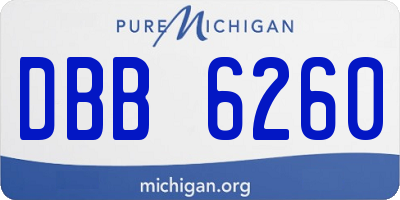 MI license plate DBB6260