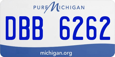 MI license plate DBB6262