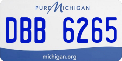 MI license plate DBB6265