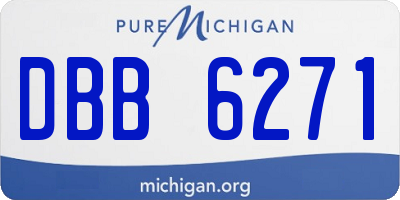 MI license plate DBB6271