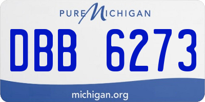 MI license plate DBB6273