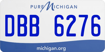 MI license plate DBB6276