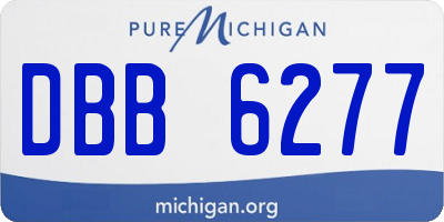 MI license plate DBB6277