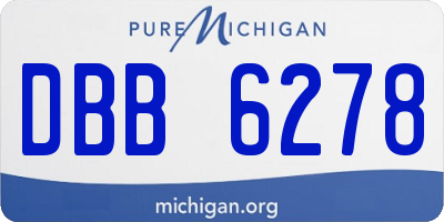 MI license plate DBB6278
