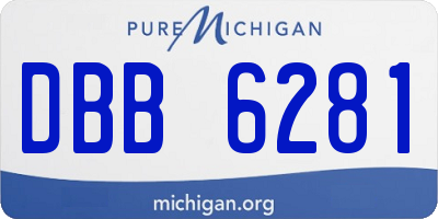 MI license plate DBB6281