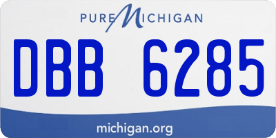 MI license plate DBB6285