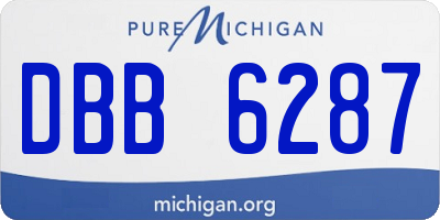 MI license plate DBB6287