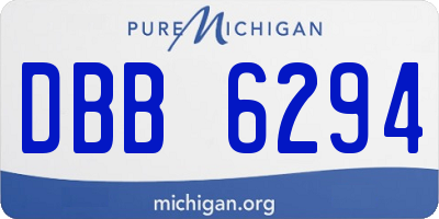 MI license plate DBB6294