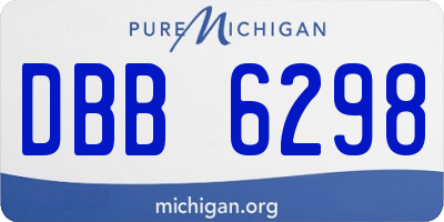 MI license plate DBB6298