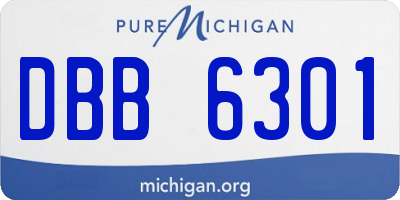 MI license plate DBB6301