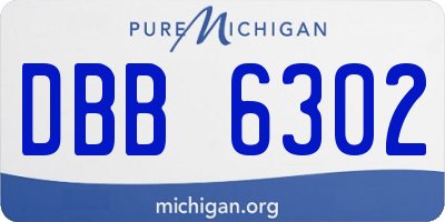 MI license plate DBB6302