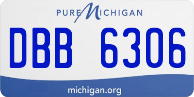 MI license plate DBB6306