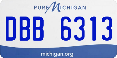 MI license plate DBB6313