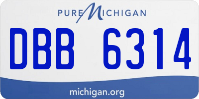 MI license plate DBB6314