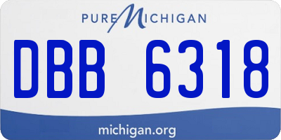 MI license plate DBB6318