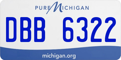 MI license plate DBB6322