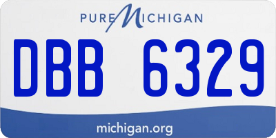 MI license plate DBB6329