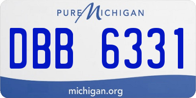MI license plate DBB6331