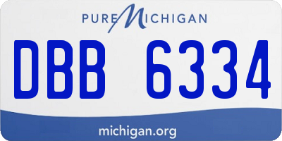 MI license plate DBB6334