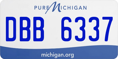 MI license plate DBB6337