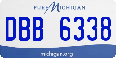 MI license plate DBB6338