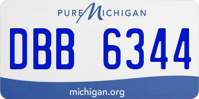 MI license plate DBB6344
