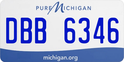 MI license plate DBB6346