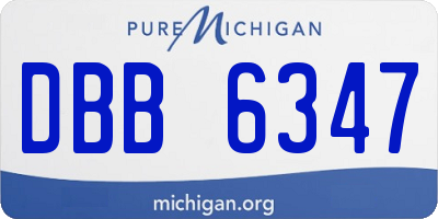 MI license plate DBB6347