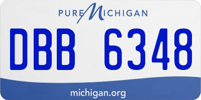 MI license plate DBB6348