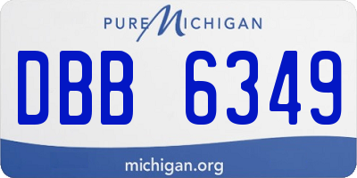 MI license plate DBB6349