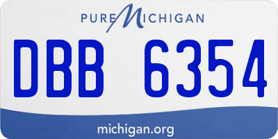 MI license plate DBB6354