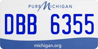 MI license plate DBB6355
