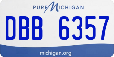 MI license plate DBB6357