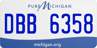 MI license plate DBB6358
