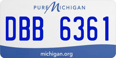 MI license plate DBB6361